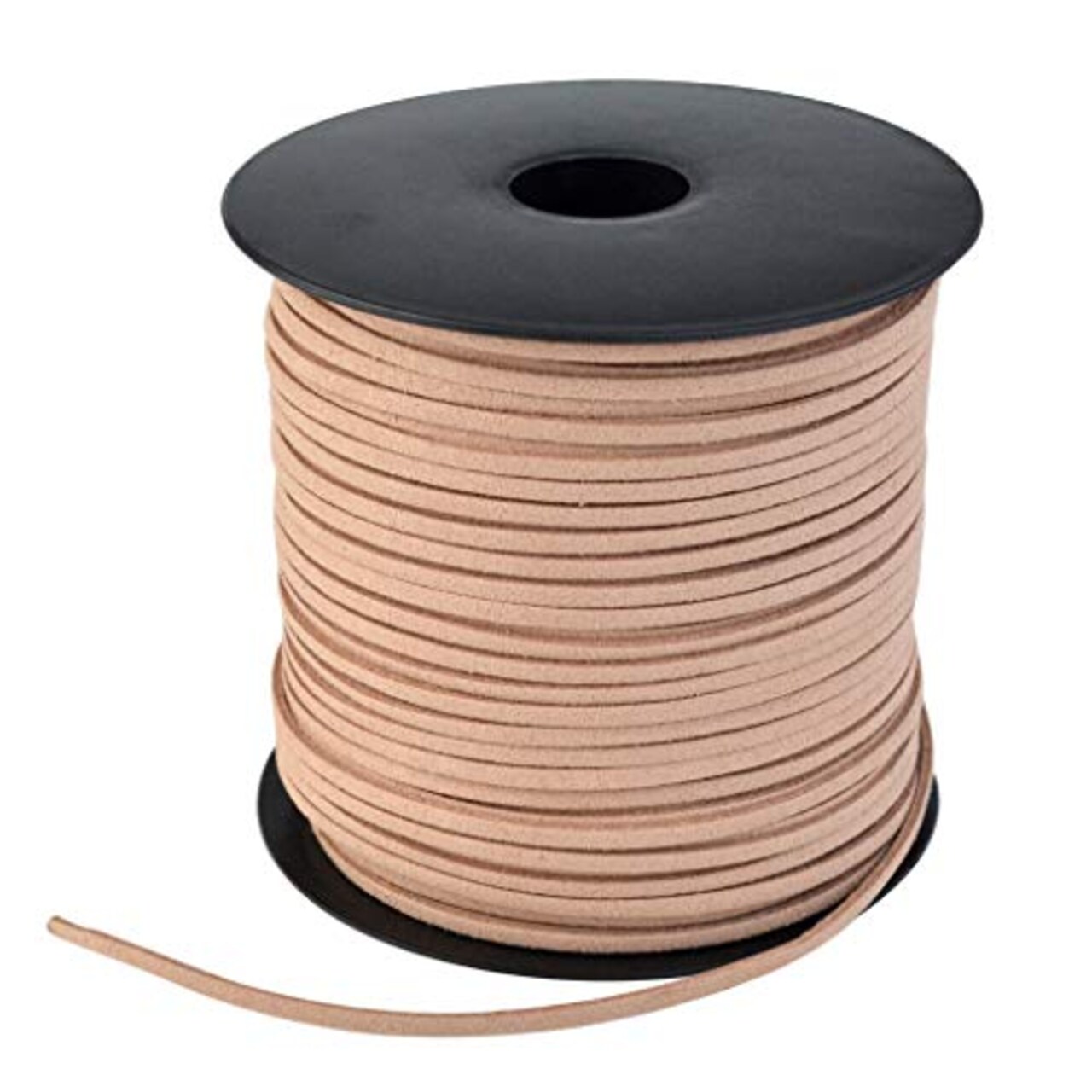 Wobe 100 Yards Suede Cord, Leather Cord 2.6mm x 1.5mm Suede Lace Faux  Leather Cord with Roll Spool for Bracelet Necklace Beading DIY Handmade  Crafts Thread (Brown)